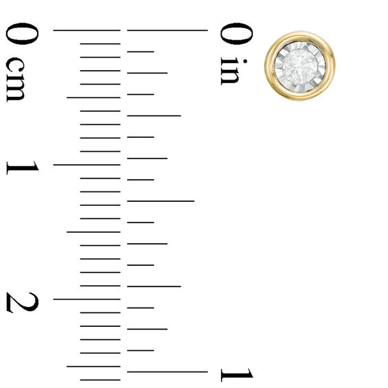 1/8 CT. T.w. Diamond Solitaire Stud Earrings in 10K Gold (I/I3)