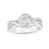 Thumbnail Image 1 of 1/2 CT. T.W. Diamond Swirl Engagement Ring in 10K White Gold