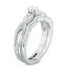 Thumbnail Image 1 of 1/3 CT. T.W. Diamond Twist Bridal Set in Sterling Silver (1 Line)