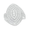 Thumbnail Image 1 of 1-1/2 CT. T.W. Marquise Multi-Diamond Double Frame Bypass Frame Ring in 10K White Gold