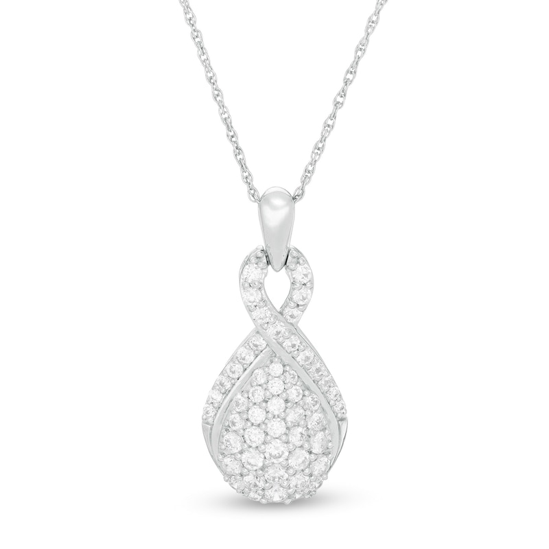 Main Image 1 of 1 CT. T.W. Composite Diamond Teardrop Pendant in 10K White Gold