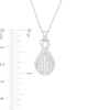 Thumbnail Image 3 of 1 CT. T.W. Composite Diamond Teardrop Pendant in 10K White Gold