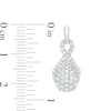 Thumbnail Image 2 of 1 CT. T.W. Composite Diamond Pear-Shaped Drop Earrings in 10K White Gold
