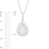 Thumbnail Image 3 of 1 CT. T.W. Composite Diamond Teardrop Frame Pendant in 10K White Gold