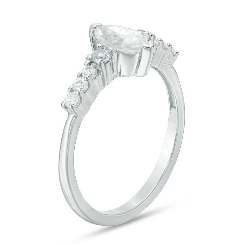 Main Image 2 of 3/4 CT. T.W. Marquise Diamond Engagement Ring in 10K White Gold