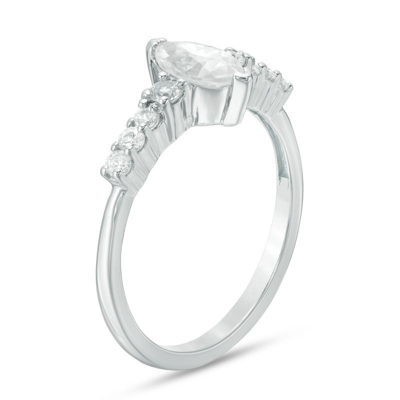3/4 CT. T.W. Marquise Diamond Engagement Ring in 10K White Gold
