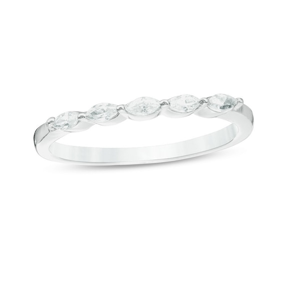 1/4 CT. T.w. Marquise Diamond Anniversary Band in 10K White Gold
