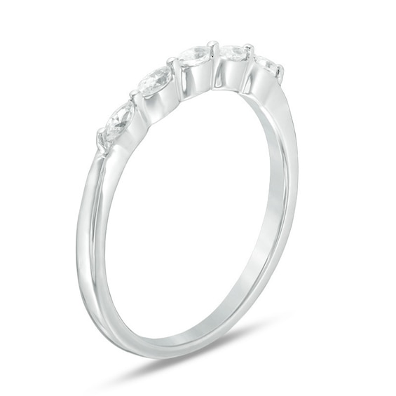 1/4 CT. T.w. Marquise Diamond Anniversary Band in 10K White Gold