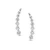 Thumbnail Image 0 of 1-1/5 CT. T.W. Journey Diamond Crawler Earrings in 10K White Gold