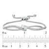 Thumbnail Image 3 of Ever Us® 3/4 CT. T.W. Two-Stone Diamond Bypass Bolo Bracelet in 14K White Gold - 9.5"