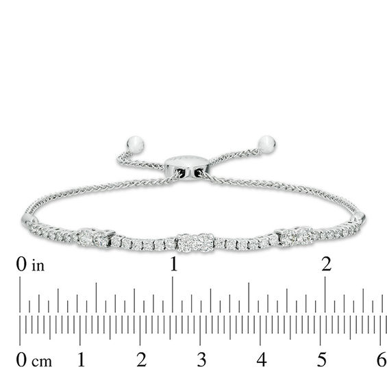 Ever UsÂ® 1 CT. T.w. Two-Stone Diamond Station Bolo Bracelet - 9.0"