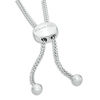 Thumbnail Image 2 of Ever Us® 1/3 CT. T.W. Two-Stone Diamond Bypass Bolo Bracelet in 14K White Gold - 9.5"
