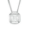 Thumbnail Image 1 of 1/2 CT. Princess-Cut Diamond Solitaire Pendant in 10K White Gold - 17"
