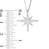 Thumbnail Image 1 of 1/5 CT. T.W. Diamond Starburst Pendant in 10K White Gold