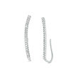Thumbnail Image 0 of 1/8 CT. T.W. Diamond Curved Bar Crawler Earrings in 10K White Gold