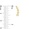 Thumbnail Image 1 of 1/10 CT. T.W. Diamond Beaded Crawler Earrings in Sterling Silver with 14K Gold Plate