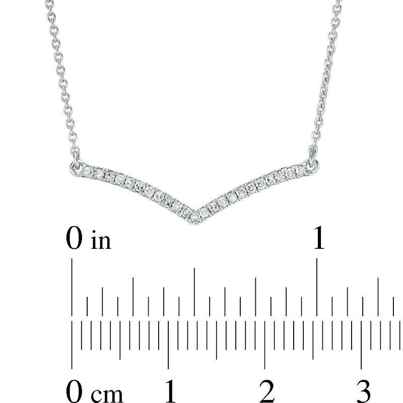 White gold deals chevron necklace
