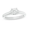 Thumbnail Image 1 of Vera Wang Love Collection 5/8 CT. T.W. Diamond Solitaire Collar Engagement Ring in 14K White Gold