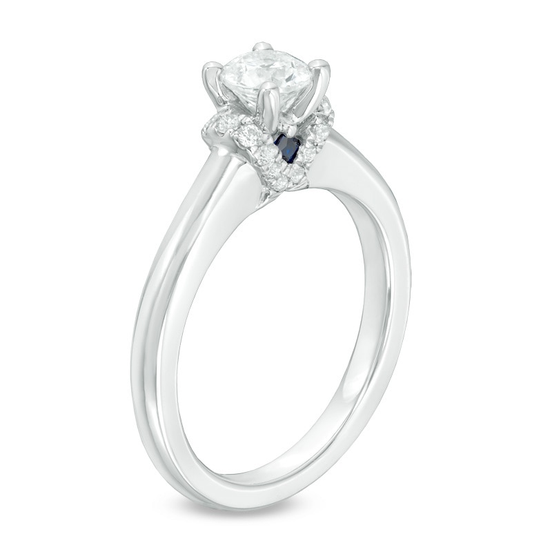 Main Image 2 of Vera Wang Love Collection 5/8 CT. T.W. Diamond Solitaire Collar Engagement Ring in 14K White Gold