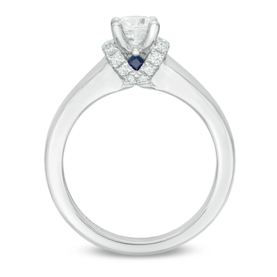 Vera Wang Love Collection 5/8 CT. T.w. Diamond Solitaire Collar Engagement Ring in 14K White Gold