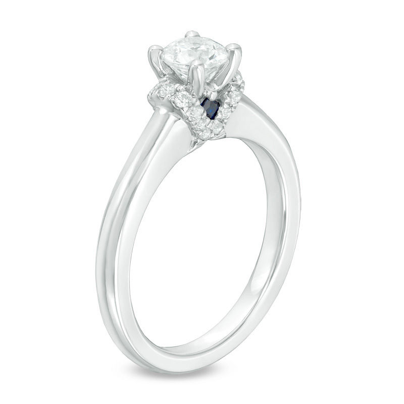 Vera Wang Love Collection 5/8 CT. T.W. Diamond Solitaire Collar Engagement Ring in 14K White Gold