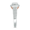 Thumbnail Image 4 of Love's Destiny by Zales 1 CT. T.W. Certified Emerald-Cut Diamond Frame Engagement Ring in 14K Two-Tone Gold (I/I1)