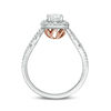 Thumbnail Image 5 of Love's Destiny by Zales 1 CT. T.W. Certified Emerald-Cut Diamond Frame Engagement Ring in 14K Two-Tone Gold (I/I1)