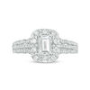 Thumbnail Image 6 of Love's Destiny by Zales 1 CT. T.W. Certified Emerald-Cut Diamond Frame Engagement Ring in 14K Two-Tone Gold (I/I1)