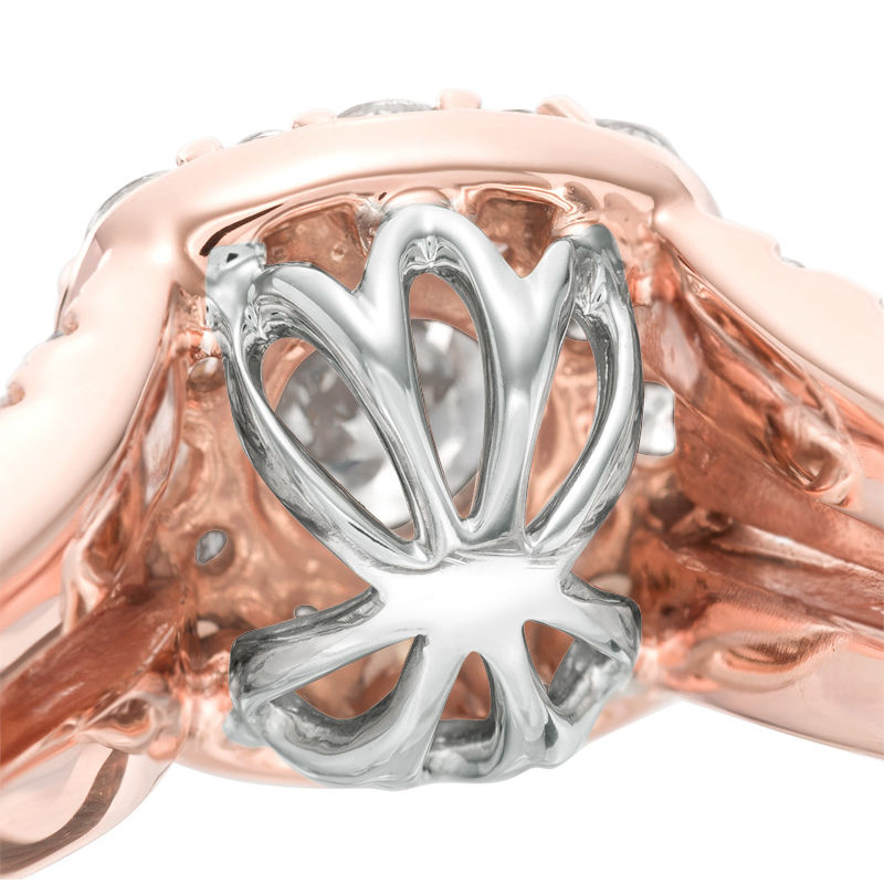 Main Image 5 of Love's Destiny by Zales 1-1/2 CT. T.W. Certified Diamond Cushion Engagement Ring in 14K Two-Tone Gold (I/I1)