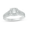 Thumbnail Image 1 of Love's Destiny by Zales 1 CT. T.W. Certified Princess-Cut Diamond Engagement Ring in 14K Two-Tone Gold (I/I1)