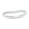 Thumbnail Image 1 of Love's Destiny by Zales 1/8 CT. T.W. Certified Diamond Contour Wedding Band in 14K White Gold (I/I1)