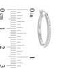 Thumbnail Image 3 of Diamond Fascination™ Heart Pendant and Hoop Earrings Set in Sterling Silver and Platinum Plate