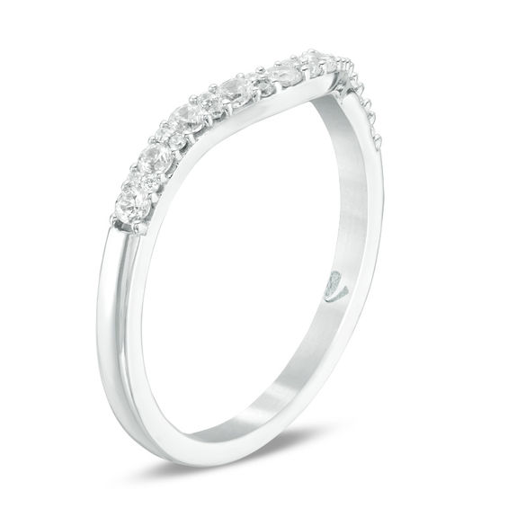 Love's Destiny by Zales 1/ CT. T.w. Certified Diamond Contour Wedding Band in 14K Gold (I/I1