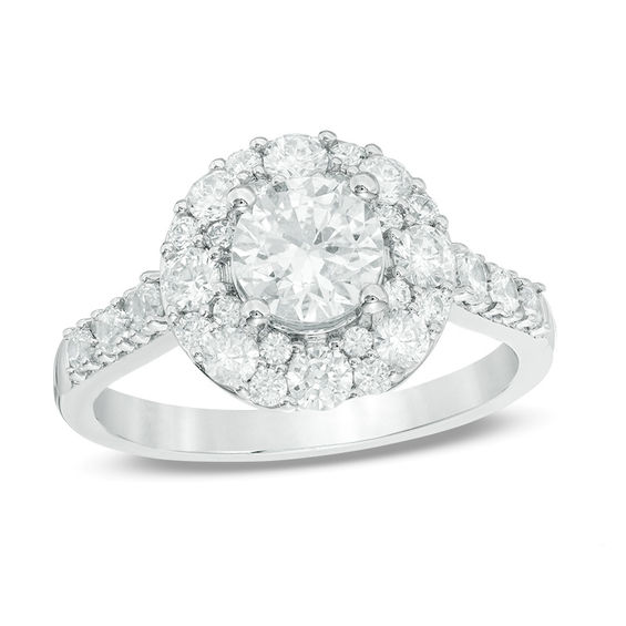 Love's Destiny by Zales 2 CT. T.w. Certified Diamond Frame Engagement Ring in 14K White Gold (I/i1)
