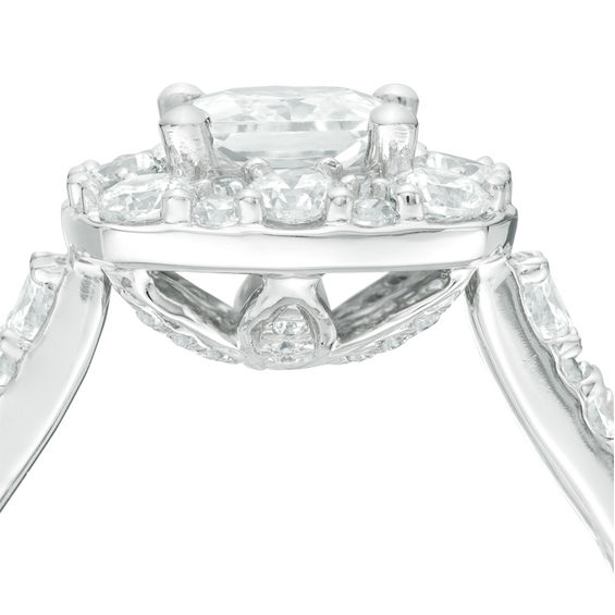 Love's Destiny by Zales CT. T.w. Certified Princess-Cut Diamond Frame Engagement Ring in 14K White Gold (I/Si2