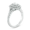 Thumbnail Image 2 of Celebration Ideal 1-1/4 CT. T.W. Oval Certified Diamond Double Frame Engagement Ring in 14K White Gold (I/I1)