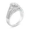 Thumbnail Image 1 of 1-1/4 CT. T.W. Composite Diamond Marquise Frame Split Shank Engagement Ring in 14K White Gold