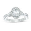 Thumbnail Image 0 of Vera Wang Love Collection 1 CT. T.W. Oval Diamond Frame Twist Engagement Ring in 14K White Gold