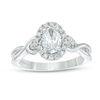 Thumbnail Image 1 of Vera Wang Love Collection 1 CT. T.W. Oval Diamond Frame Twist Engagement Ring in 14K White Gold