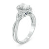 Thumbnail Image 2 of Vera Wang Love Collection 1 CT. T.W. Oval Diamond Frame Twist Engagement Ring in 14K White Gold