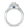 Thumbnail Image 2 of Vera Wang Love Collection 1 CT. T.W. Oval Diamond Frame Twist Engagement Ring in 14K White Gold