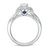 Thumbnail Image 3 of Vera Wang Love Collection 1 CT. T.W. Oval Diamond Frame Twist Engagement Ring in 14K White Gold