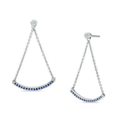 zales blue diamond earrings