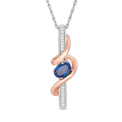 Diamond Accent Linear Swirl Pendant 
