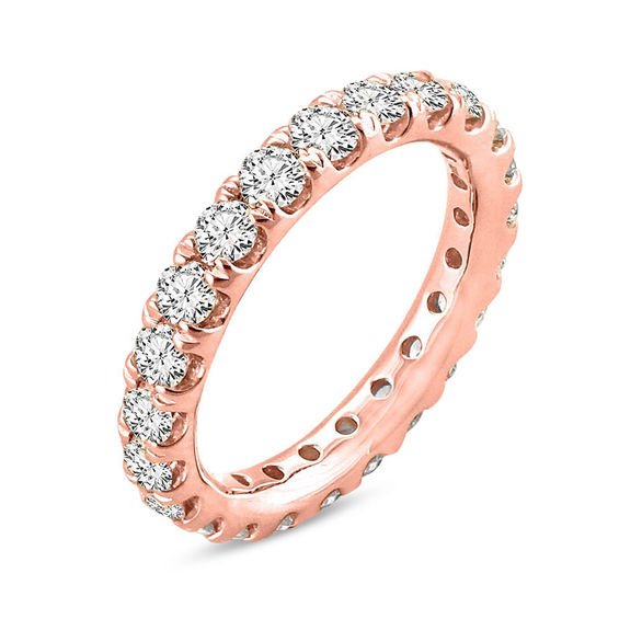 2 CT. T.w. Diamond Eternity Anniversary Band 14K Rose Gold