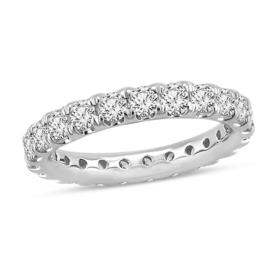 2 CT. T.w. Diamond Eternity Anniversary Band 14K White Gold