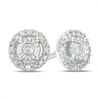 Thumbnail Image 1 of 1/10 CT. T.W. Diamond Miracle Frame Stud Earrings in Sterling Silver