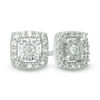 Thumbnail Image 0 of 1/10 CT. T.W. Diamond Cushion Frame Stud Earrings in Sterling Silver
