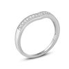 Thumbnail Image 1 of 1/10 CT. T.W. Diamond Contour Wedding Band in Sterling Silver
