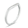 Thumbnail Image 1 of Diamond Accent Contour Wedding Band in Sterling Silver